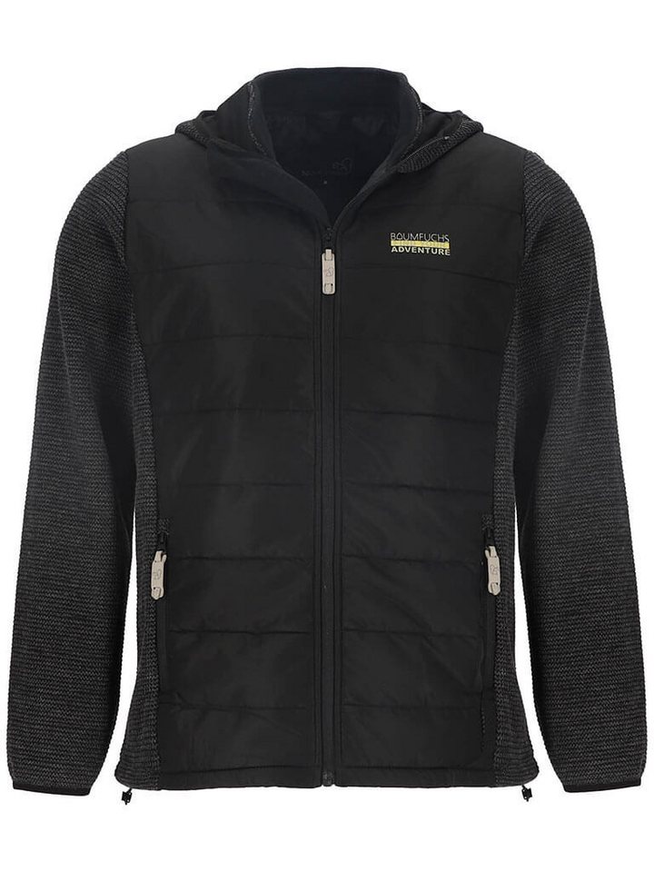 Baumfuchs Steppjacke Herren Hybridjacke Stepp und Fleece - Outdoor-Jacke mit Kapuze von Baumfuchs