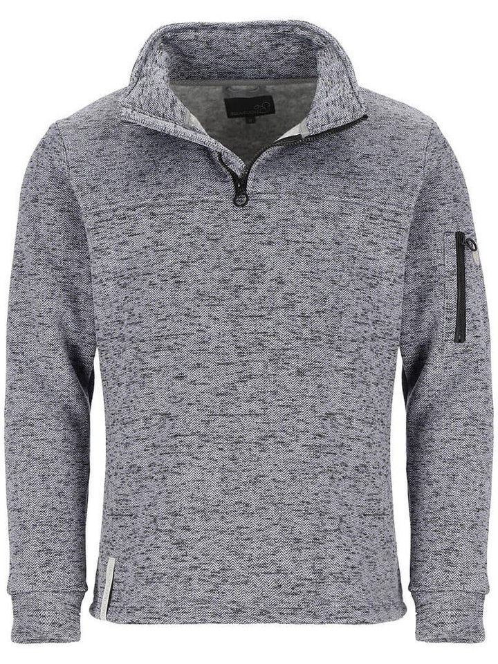 Baumfuchs Troyer Herren Strickfleece-Pullover mit Troyer-Kragen und Ärmeltasche von Baumfuchs