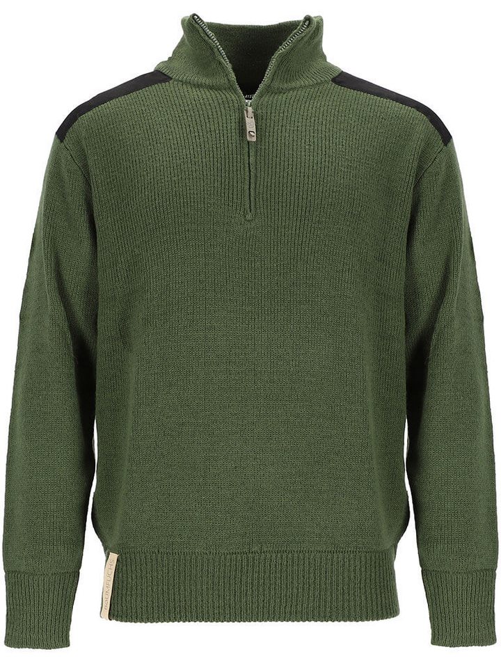 Baumfuchs Troyer Herren Stricktroyer mit Stehkragen und Besätzen an Schulterpartie von Baumfuchs