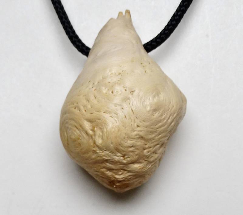 Buche - Sehr Edle Baumperle Der Buche Aus Frischholz An Halskette Paracord Schnur Vegan Maserknolle Glücksbringer von Baumperlen