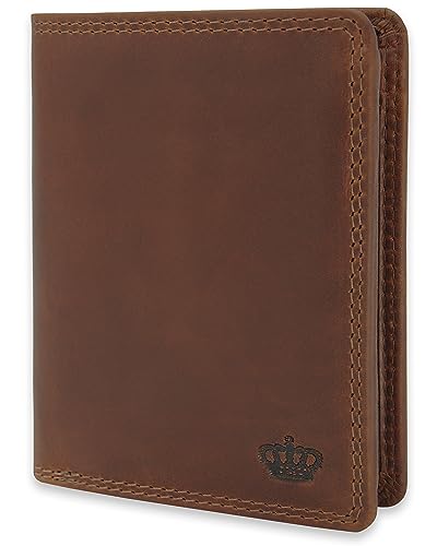 Baur Herren Geldbörse Echtes Leder | Geldbeutel mit RFID Schutz | Großes Portemonnaie Hochformat | Geldtasche mit Münzfach | Wallet (Hochformat Standard, Dunkel Braun) von Baur since 1976