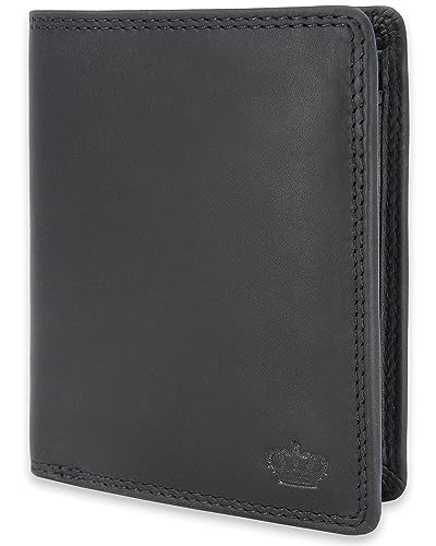 Baur Herren Geldbörse Echtes Leder | Geldbeutel mit RFID Schutz | Großes Portemonnaie Hochformat | Geldtasche mit Münzfach | Wallet (Hochformat Standard, Schwarz) von Baur since 1976