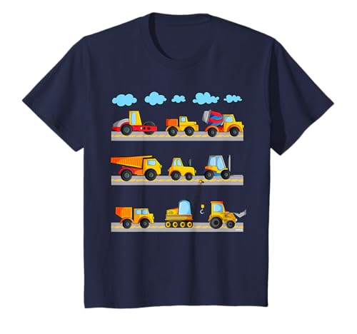 Bagger T-Shirt Jungen Fahrzeuge Baustelle Baggermotiv T-Shirt von Baustelle T-Shirts für kleine Baggerfahrer