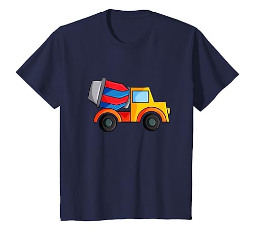 Kinder Baustelle T-Shirt Jungen Betonmischer Fahrzeuge Baumaschine T-Shirt von Baustelle T-Shirts für kleine Baggerfahrer