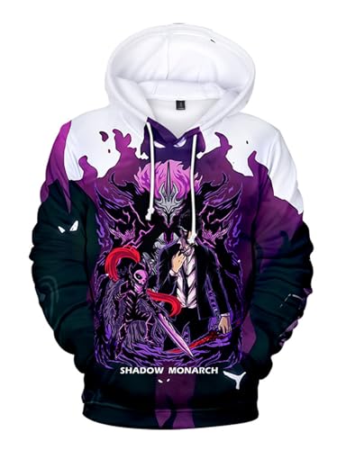 Bauxhie Anime Solo Leveing Hoodie Sung Jin Woo Cosplay 3D gedruckt Pullover Langarm Sweatshirt für Unisex (Stil 3, S) von Bauxhie