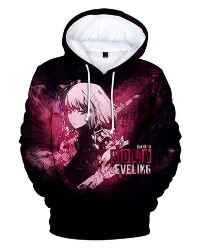 Bauxhie Anime Solo Leveing Hoodie Sung Jin Woo Cosplay 3D gedruckt Pullover Langarm Sweatshirt für Unisex (Stil 8, L) von Bauxhie