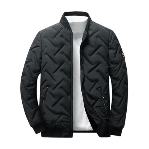 Bauzuoyo Herren Leicht Steppjacke Warm Übergangsjacke Daunenjacke Ohne Kapuze Übergangs Jacke Wattiert Military Jacke Warm Übergrößen Camping Outdoor Daunenjacken von Bauzuoyo