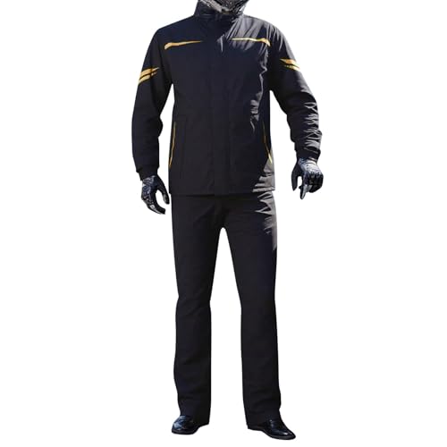Bauzuoyo Regenanzug Damen Herren Regenkleidung Regenjacke und Regenhose Reflektierend Wasserdicht Set Hohe Sichtbarkeit Winddicht Hooded Regenmantel für Arbeit Motorrad Golf Angeln Wandern Bauzuoyo Regenanzug Damen Herren Regenkleidung Regenjacke und Regenhose Reflektierend Wasserdicht Set Hohe Sichtbarkeit Winddicht Hooded Regenmantel für Arbeit Motorrad Golf Angeln Wandern von Bauzuoyo