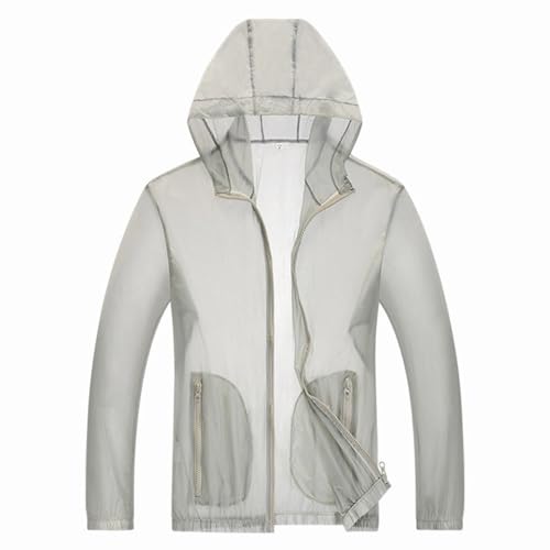 Bauzuoyo Regenjacke Herren Wasserdicht Atmungsaktiv Einfarbig Transparent Fahrradjacke Sweatjacke Stretch Wanderjacke Windbreaker Sportjacke Leichte Windjacke Trekking Radjacke Laufjacke von Bauzuoyo