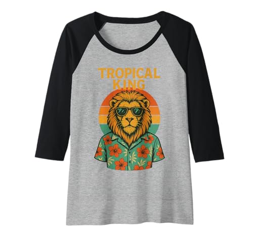 Damen Tropical Lion Raglan von Bavaria Deluxe