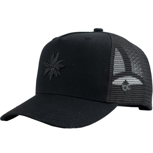 Bavarian Caps BC Cap Edelweiß Black Edition Curved SCHWARZ - - von Bavarian Caps