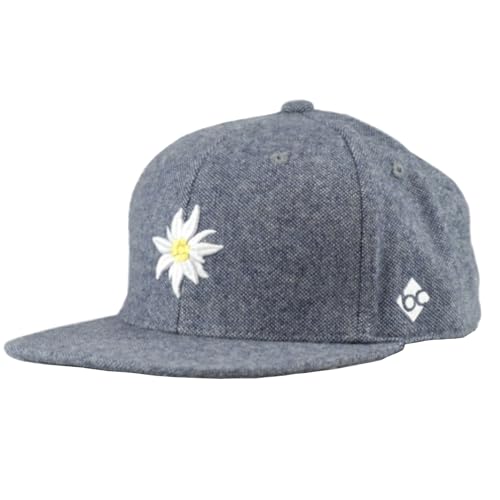 Bavarian Caps BC Cap edelweiß Flanell Snap HELLBLAU - - von Bavarian Caps