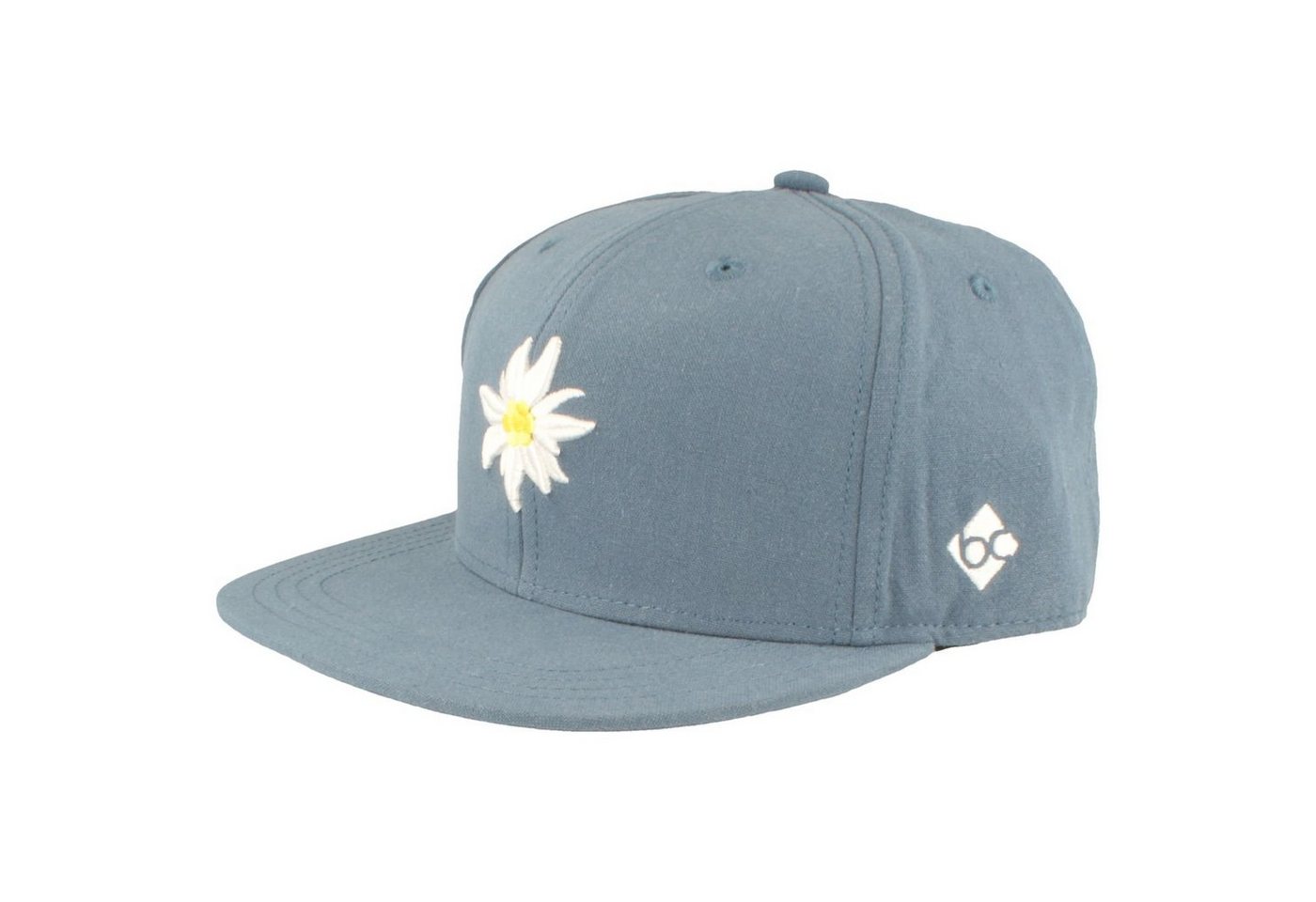 Bavarian Caps Baseball Cap Edelweiss Flat Brim aus Leinen-Baumwoll Mix von Bavarian Caps