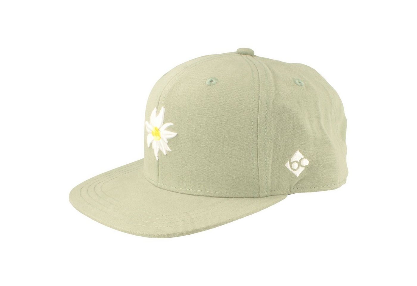 Bavarian Caps Baseball Cap Edelweiss Flat Brim aus Leinen-Baumwoll Mix von Bavarian Caps