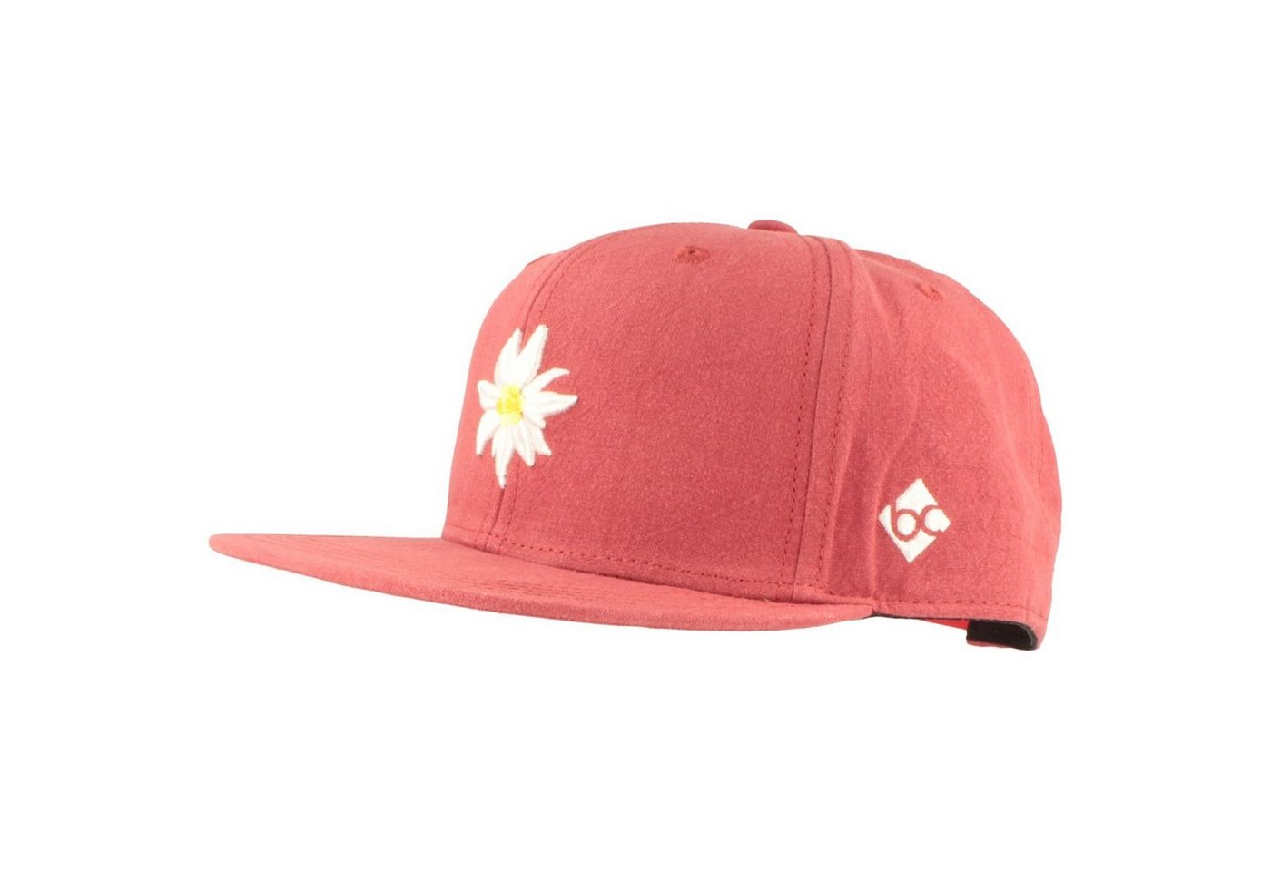 Bavarian Caps Baseball Cap Edelweiss Flat Brim aus Leinen-Baumwoll Mix von Bavarian Caps