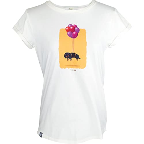 Bavarian Caps Damen Dackelexpress T-Shirt, weiß, L von Bavarian Caps