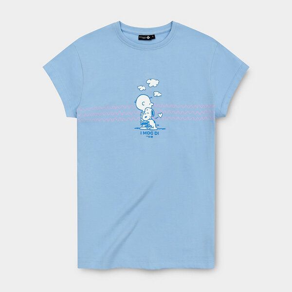 Bavarian Caps Damen T-Shirt I Mog Di Snoopy - Hellblau Bavarian Caps Damen T-Shirt I Mog Di Snoopy - Hellblau von Bavarian Caps