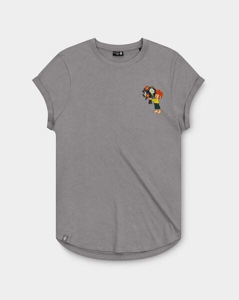 Bavarian Caps Damen T-Shirt Pumuckl Blumenstrauß - Grau von Bavarian Caps