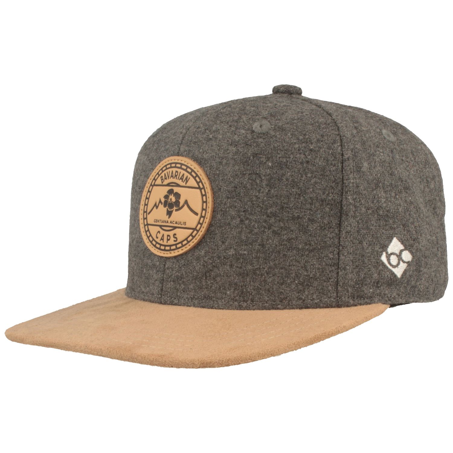 Bavarian Caps Flat Brim Snapback Baseball-Cap Alpinum Enzian von Bavarian Caps