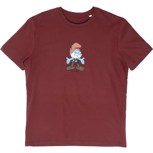 Bavarian Caps Herren T-Shirt, Papa Schlumpf - Dunkelrot, XXXL von Bavarian Caps