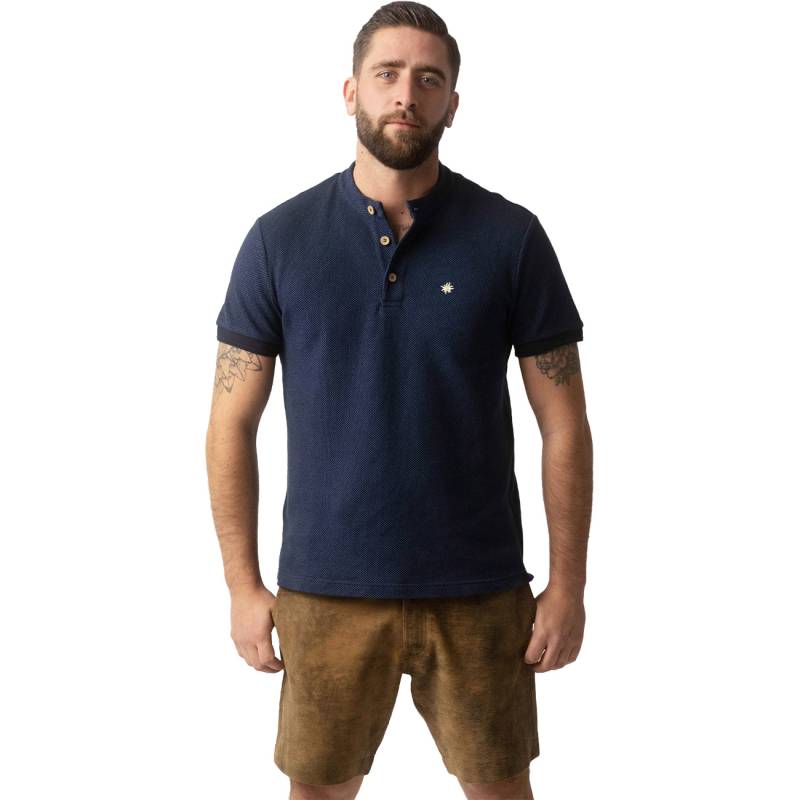 Bavarian Caps Herren Polo Edelweiß Feinstrick von Bavarian Caps