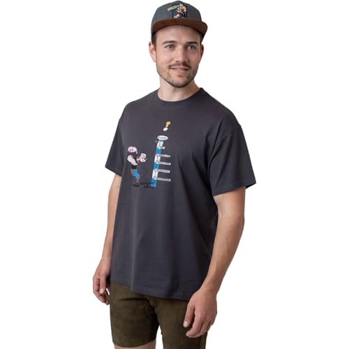 Bavarian Caps Herren Popeye Haut Den Lukas T-Shirt, dunkelgrau, XL von Bavarian Caps
