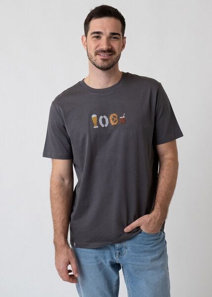 Bavarian Caps Herren T-Shirt Weißwurschtfrühstück - Anthrazit von Bavarian Caps