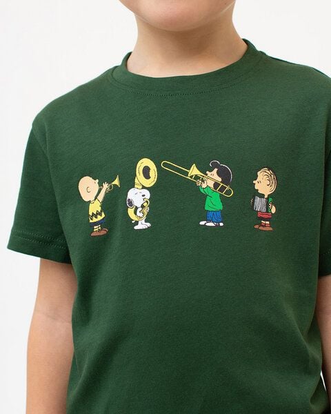 Bavarian Caps Kids T-Shirt Peanuts Blaskapelle - Dunkelgrün von Bavarian Caps