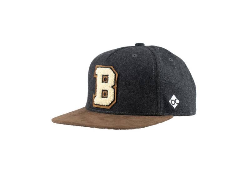 Bavarian Caps Snapback Cap Bavarian Caps "B" - dunkelgrau (Snapback Kappe) (Basecap, Basecap, Snapback Cap) Kunstwildlederschirm von Bavarian Caps
