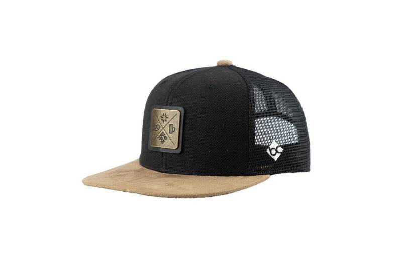 Bavarian Caps Snapback Cap Bavarian Caps "Kreizweis" - schwarzgrau (Snapback Kappe) Kunstwildlederschirm von Bavarian Caps