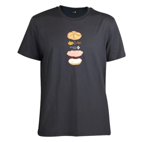Bavarian Caps T-Shirt Bavarian Burger Unisex grau - L von Bavarian Caps