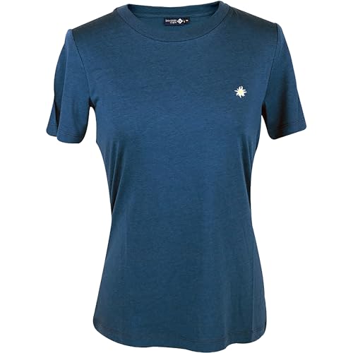 Bavarian Caps T-Shirt Edelweiß Sommerfrische DUNKELPETROL - L von Bavarian Caps