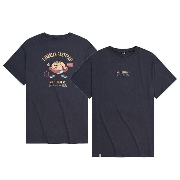 Bavarian Caps T-Shirt Mr. Leberkas mit Backprint - Anthrazit von Bavarian Caps