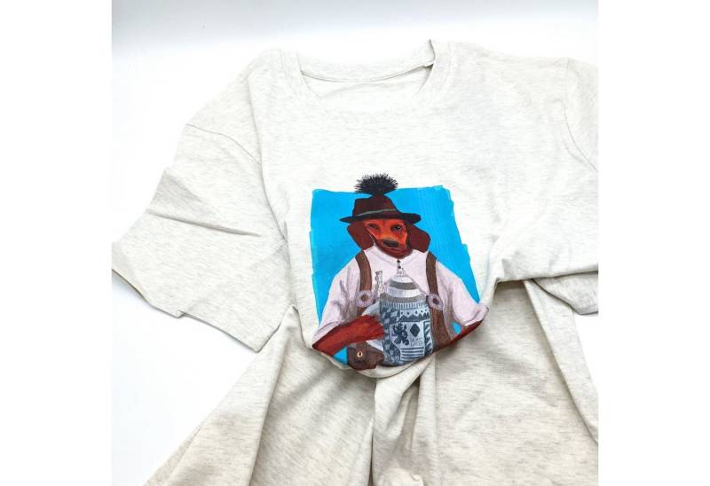 Bavarian Caps T-Shirt T-Shirt "Prost Waldi" Unisex cremegrau von Bavarian Caps