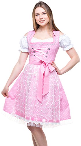 Bavarian Clothes Damen Dirndl Trachtenkleid ROSA 3.TLG Gr 38 (03-24) von Bavarian Clothes