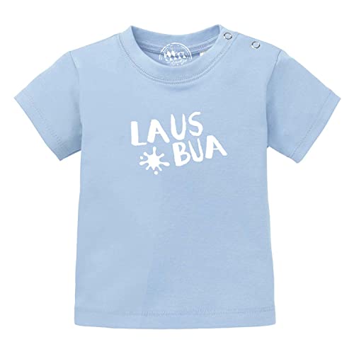 Bavariashop Baby T-Shirt mit Spruch Lausbua - 92/98 - blau von Bavariashop