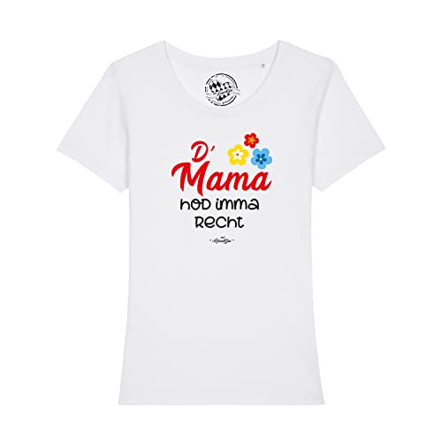 Bavariashop Bayerisches Damen T-Shirt D' Mama hod imma recht - M - weiß von Bavariashop