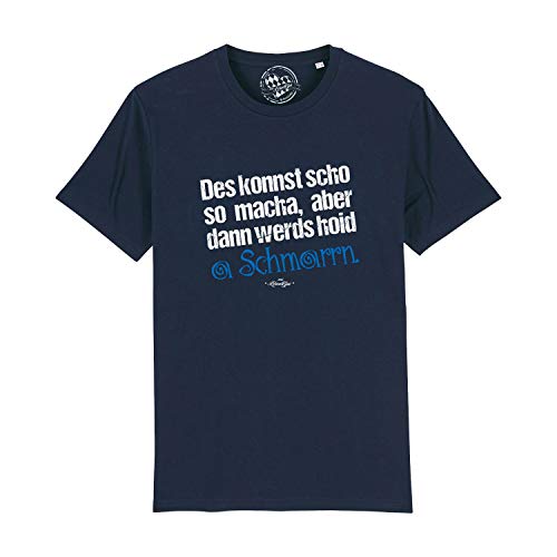 Bavariashop Bayerisches Herren T-Shirt Konnst Scho so macha - M - dunkelblau von Bavariashop