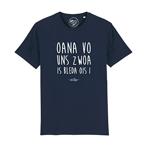 Bavariashop Bayerisches Herren T-Shirt Oana vo Uns zwoa... - XXL - dunkelblau von Bavariashop