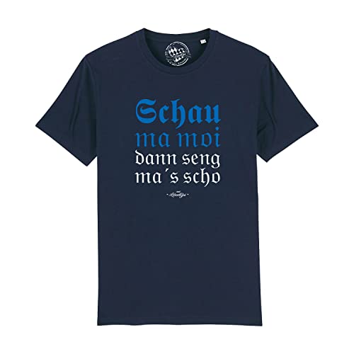 Bavariashop Bayerisches Herren T-Shirt Schau ma moi - L - dunkelblau von Bavariashop