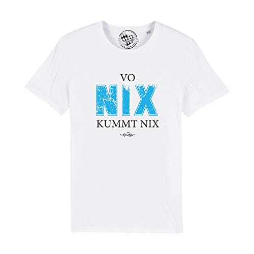 Bavariashop Bayerisches Herren T-Shirt Vo nix kummt nix - XXXL - weiß von Bavariashop