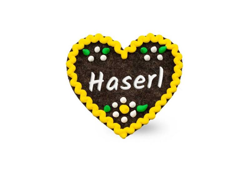 Bavariashop Brosche Filzherz-Anstecker "Haserl" von Bavariashop