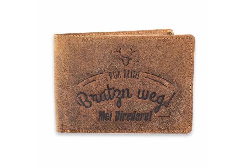 Bavariashop Geldbörse Geldbeutel "Bratzn weg" • Leder Geldbörse Herren von Bavariashop