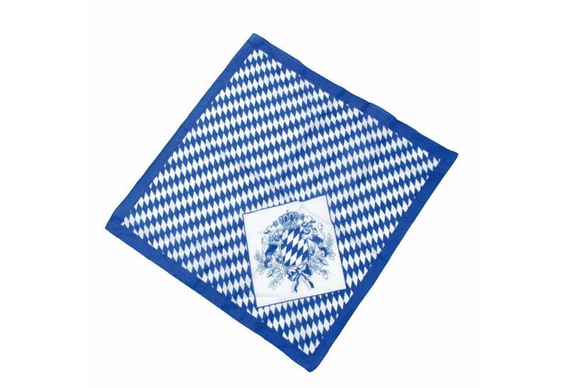 Bavariashop Halstuch Baumwolltuch "Bayern" • Weiß Blaues Multifunktionstuch • 55 x 55 cm von Bavariashop