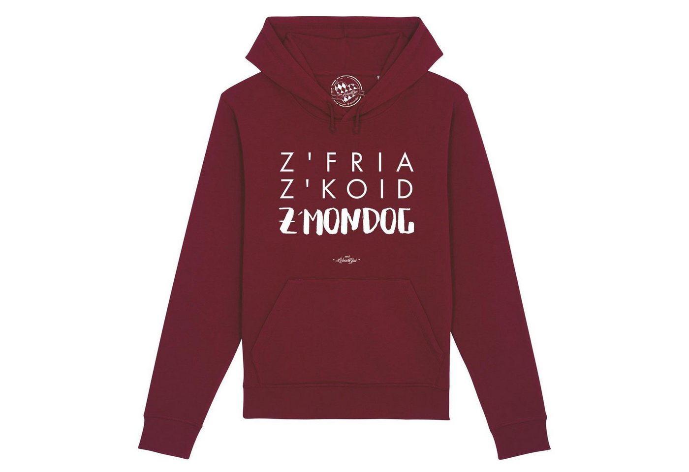 Bavariashop Hoodie Damen Hoodie "Z'fria z'koid z'Mondog..." Bavariashop Hoodie Damen Hoodie "Z'fria z'koid z'Mondog..." von Bavariashop