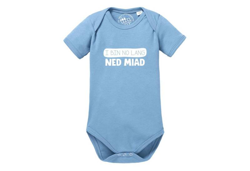 Bavariashop Shirtbody Baby Body "no lang ned miad!" von Bavariashop