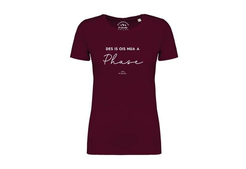 Bavariashop T-Shirt Damen T-Shirt "Des is ois nua a Phase" von Bavariashop
