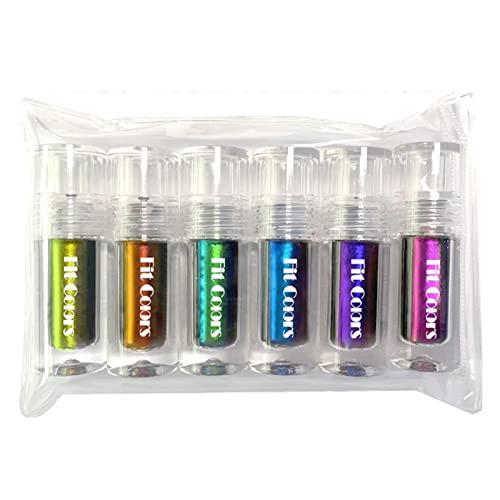 Bavokon 6 Stück Lidschatten Glitter | 6 Chameleon Glitter Lidschatten | Multichrome -Farbwechsel-Lidschatten, Lidschatten-Make-up-Set von Bavokon