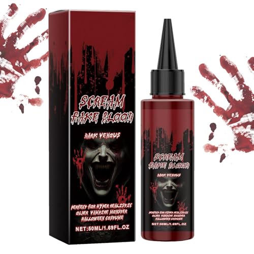 Bavokon Blut-Augentropfen,Kunstblut, Realistisches tropfendes flüssiges Blut, Fake Blood Simulierter waschbarer Vampir, tropfendes Blut für Halloween-Kostüm-Clown von Bavokon
