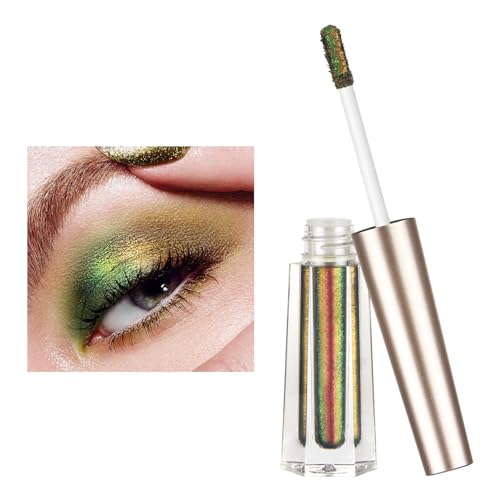 Mehrfarbiger flüssiger Glitzer-Lidschatten | Chamäleon-Lidschatten-Make-up,Mehrfarbige Glitzer-Schimmer-Augen-Looks für Mädchen und Frauen Bavokon von Bavokon